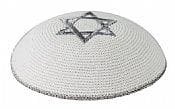 Kippa Blanca estrella de David